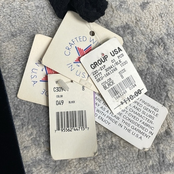 NWT Vintage RJ Collection Chelsea Rousso Velvet Swiss Dot Mesh Shift Dress Black - Picture 7 of 10